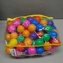 Hovenlay Ball Pit Balls Phthalate Free BPA Free Crush Proof Plastic - 7 Bright Colors in Reusable Play Toys for Kids with Storage Bag
