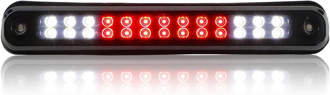 LED Third 3rd Brake Light assembly fit for Chevy GMC C/K 1500 88-99,for C/K 2500 3500 1988-2000,for Silverado 94-98, Rear Cargo light Lamp High Mount Stop Lamp,Black Housing Smoke Lens