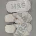 Xtinmee Personalized Initial Wedding Bride Slippers MRS Pearl Letter Makeup Bag Bridal Shower Gifts for Wedding Day (W)