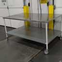 EnduraSteel Stainless Steel Mobile Prep Table with Powder-Coated Mild Steel Frame
