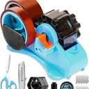 Blue Heat Tape Dispenser Sublimation - Heat Transfer Tape Dispenser with Cutting Tools, 1 '' & 3'' Core, Multi-Roll Cut Tape Dispenser for Crafting, PreCut 1.4'' Pieces