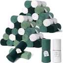 48 Pack Wedding Fleece Blankets Bulk 50 x 60 Inch Soft Lightweight Throw with to Have to Hold Card for Guests Lap Sleepover Spa Slumber Favors Gifts for Seasons (Gradient Green)