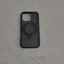 TORRAS Upgraded 360 Spin Magnetic Stand for iPhone 16 Pro Case, Fit for MagSafe, Built-in Kickstand & Ring Holder, Mil-Grade Protective Soft Edge Translucent Case for iPhone 16 Pro, Black 6.3''