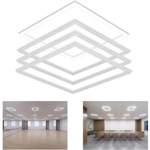 Flat Panel Light 2x2 Ft 4 Pack Led Frame Panel, Border Glow Light 45W 3600Lm Suitable for Offices, Shops, Bathrooms etc with Integrated Ceilings