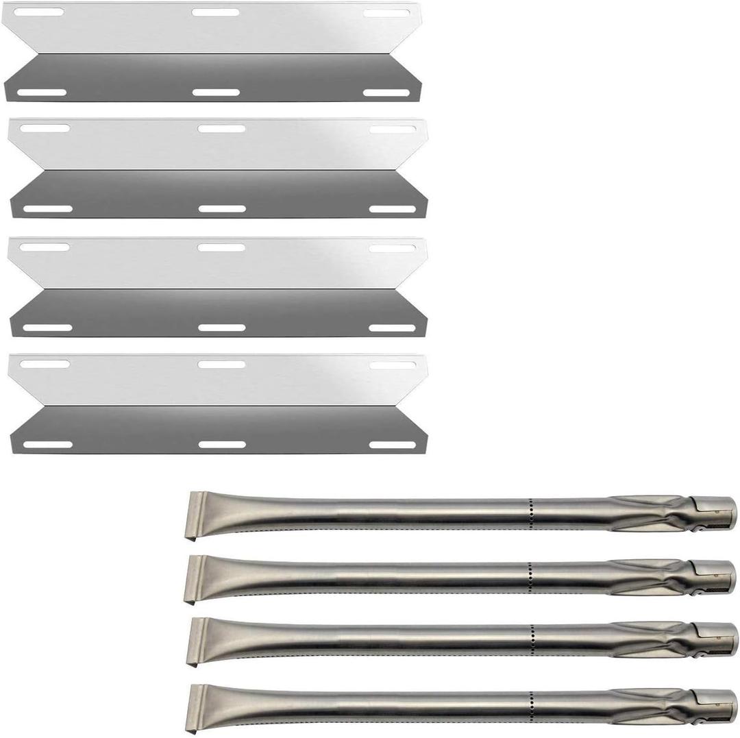 SN3041 (4-Pack) SA0361 (4-Pack) 17 5/16" Heat Plate and Burners Relacement for Charmglow 720-0304 Nexgrill 720-0304 Permasteel PG-50400-S and Other Gas Grill Models