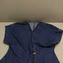 Floerns Women's Asymmetrical Denim Blouses Button Dolman Sleeve Wrap V Neck Jeans Tops