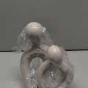 Quoowiit Ceramic Couple Sculptures for Home Decor, Abstract Lover Statue for Shelf, Office, Living Room, Bedroom Decorations - Anniversary, Valentine's Day, Birthday Gift (Grey) (Gray)