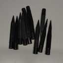 MECCANIXITY Solar Light Spikes, 0.39 x 0.67 x 5.91 Inch Ground Stakes for Garden Pathway Landscape Lamps, ABS Plastic Black, Pack of 12