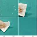 Fokitut 2 Pack Waterproof Round Tablecloth, 70 Inch, Stain Resistant and Wrinkle Polyester Table Cloth, Fabric Table Cover for Kitchen Dining, Wedding, Party, Holiday Dinner-Turquoise