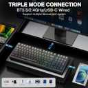 AULA F99 Wireless Mechanical Keyboard,Gasket Structure Hot Swappable Custom Keyboard,RGB Backlit,Creamy Sound,Side Printed PBT Keycaps,2.4GHz/USB-C/BT5.0 Computer Gaming Keyboards, Black