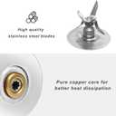 for Oster Blender Replacement Parts Blender Ice Blade with Jar Base Cap and Two Rubber O Ring Seal Gasket Accessory Refresh Kit