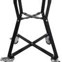 Quantfire Rolling Cart for Kamado Joe Junior 13.5" Grill Stand for Kamado Joe Accessories, Rolling Nest with Heavy Duty Locking Caster Wheels Powder Coated Steel for Smoker Kamado Grill Stand Black