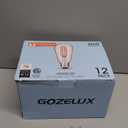 Gozelux Dimmable Vintage LED Edison Bulbs, 6W, Equivalent 60W, 750lm, Daylight 5000K, 90+ CRI, ST58 Antique LED Filament Bulbs, E26 Medium Base, Clear Glass, Pack of 12