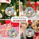 2 x Goat Christmas Ornament 2025 - Funny Goat Gifts for Goat Lovers, Women, Men, Farm Animal Ornaments for Family, Friends, Farmers - Rustic Ceramic Hanging Holiday Decorations