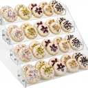 4 Tier Cookie Display Stand for Cookie Display, Suitable for Bakers & Vendors, Parties, Craft Fairs and Market Booths, Clear Acrylic Tiered Cookie Display Stand Applicable to Cupcakes, Dessert Display