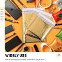 100 Pack Valentine's Day Gift Wrapping Bubble Mailers 3 Sizes Metallic Bubble Envelopes Waterproof Self Sealing Bags for Spring Back to School Packing Small Business(Gold,Metallic)