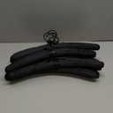 TOPIA HANGER Padded Hangers for Women Clothing,17-inch Satin Hangers 10 Pack Thick Foam Padded No Shoulder Bump for Sweaters, Coat, Blouses, Dresses-Black, CT18B-10