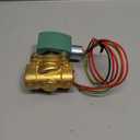 ASCO 8210G095-24/60 Brass Body Pilot Operated General Service Solenoid Valve, 3/4" Pipe Size, 2-Way Normally Closed, Nitrile Butylene Sealing, 3/4" Orifice, 5 Cv Flow, 24V/60 Hz
