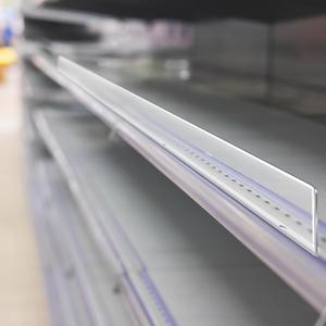 10 Pcs Clear Gondola Shelf Front Fence for Gondola or Wood Shelf Retail Shelving with 1/4" Holes and 60 Matched Screws (3''h X 48''l)