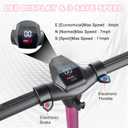 Electric Scooter for Kids Ages 6-12, 150W Motor, 4/7/11 Mph, 60 mins Ride Time, Adjustable Speed, LED Display, Colorful Lights, Electronic Brake, Foldable Kids Electric Scooter UL2272 Certified(Pink)