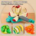 Kidsciety 85Pc Pretend Play Food Sets for Kids Kitchen, Cutting toy food with 2 Baskets, Play Kitchen Accessories for Toddlers, Fake Food with Pizza Veggies Fruits, Kids Kitchen Toys, Boys Girls Gift., child-size