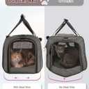 BurgeonNest Large Soft-Sided Cat Carrier for Cats up to 25 lbs, Grey