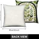 PICKFORU Green Boho Throw Pillow Covers Set of 4, 18x18 Inch Abstract Geometric Art Throw Pillow Case Bohemian Modern Art Cushion Case for Home Decorative Sofa Couch Bedroom Living Room