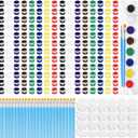 Fulmoon 24 Set Mini Acrylic Paint Set for Kids 12 Colors/8 Colors Adults Washable Mini Painting Kit Arts Crafts Party Favors Filled Brushes Palettes Bulk for Classroom Home Supplies (Fresh Color)