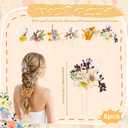 Thiccywoov 6 Pcs Flower Hair Clip, Boho Bride Floral Hair Pin Wedding Flower Accessories for Women International Women's Day Mother's Gifts Flamenco Dancer Bridal Wedding Party Supplies Decor