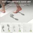 Extra Large Stone Bath Mat, 31.5 x 19.7 White Diatomaceous Earth Stone Shower Mat for Bathroom, Large Absorbent Bath Mats, Non-Slip Bathroom Floor Mat, Quick Dry, Easy to Clean