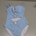 Eomenie One Piece Swimsuit for Women Ring Linked Monokini Sexy Bathing Suit Cutout Swim Suit, S