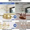 30" Gold Chandelier, 6-Light Modern Farmhouse Chandelier for Dining Room Lighting Fixtures Hanging, Candle Chandelier Light for Living Room, Kitchen Island, Bedroom and Entryway (Bulbs Not Included)