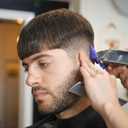 Andis 12660 Professional Master Corded/Cordless Hair Trimmer, Adjustable Carbon Steel Blade Hair Clipper for Close Cutting, Silver