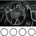 Hiseanllo Carbon Fiber Steering Wheel Cover 1PCS – Anti-Slip, Scratch-Resistant, Universal Fit for 14–16 Inch Wheels – Interior Car Accessories for Cars, SUVs, Trucks (Black)