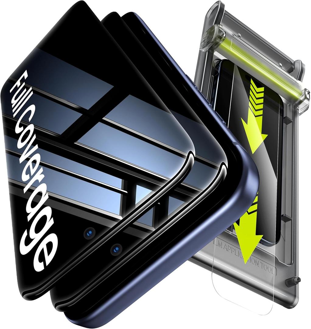 WSKEN For iPhone 17 Pro Max Privacy Screen Protector - 3D Full Coverage, 24 Anti Spy & Auto Installation Full Edge Coverage Case Friendly Fit Tempered Glass Screen Protector 17 ProMax