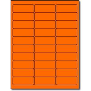 Fluorescent Orange Address Labels 1" x 2-5/8" -3000 Neon Colored Mailing Labels, High Visibility Shipping Color Coding Labels, Printable Stickers (Inkjet/Laser Printers) Permanent Adhesive 30up Label