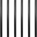 GeilSpace 6 Pack 1/2"  24" Pre-Cut Black Metal Pipe, Industrial Steel Fits Standard Half Inch Black Threaded Pipes and Fittings - Vintage DIY Industrial Shelving (1/2"  24")