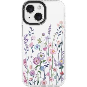 for iPhone 16 Case Watercolor Wildflower Floral Pattern Pastel