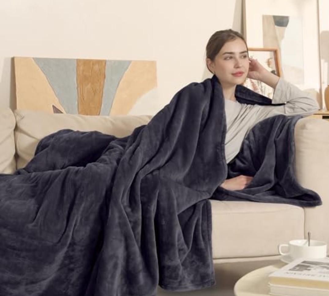 COZYTY Heated Blanket Electric Blanket Full Size, Super Soft Cozy Upgraded Flannel Heating Blanket with 6 Heating Levels & 1-10 Hours Auto Off, Fast Heating & Overheat Protection, 72" x 84", Dark Gray