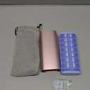 Vaydeer Metal 7 Day Pill Organizer 2 Times a Day  AM PM Weekly Travel Pill Case with Moisture-Proof Desiccant, Airtight Large Capacity Pill Box for Vitamins, Medications & Supplements (Rose Gold)