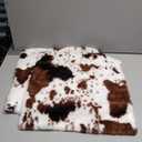 Woaboy Pack of 2 Luxury Faux Fur Throw Pillow Covers Cowhide Decorative Soft Fluffy Plush Couch Throws Brindle Cushion Covers for Couch Living Room Sofa Bedroom 18x18 Inch