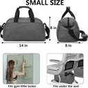14 inch Small Gym Bag for Women & Men, Mini Duffel Bag for Travel Sports Lightweight Carry On Bag, Grey