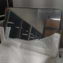 LOAAO 24X36 Inch Brushed Nickel Bathroom Mirror, Rounded Rectangle Silver Metal Frame Mirror, Brushed Nickel, Anti-Rust, Hangs Horizontally or Vertically