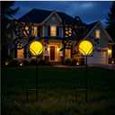 Ptxbeemyd Butterfly Solar Lights Outdoor Decorations, 2 Pack Metal Iron Solar Stake Lights for Yard, Garden, Lawn Decor