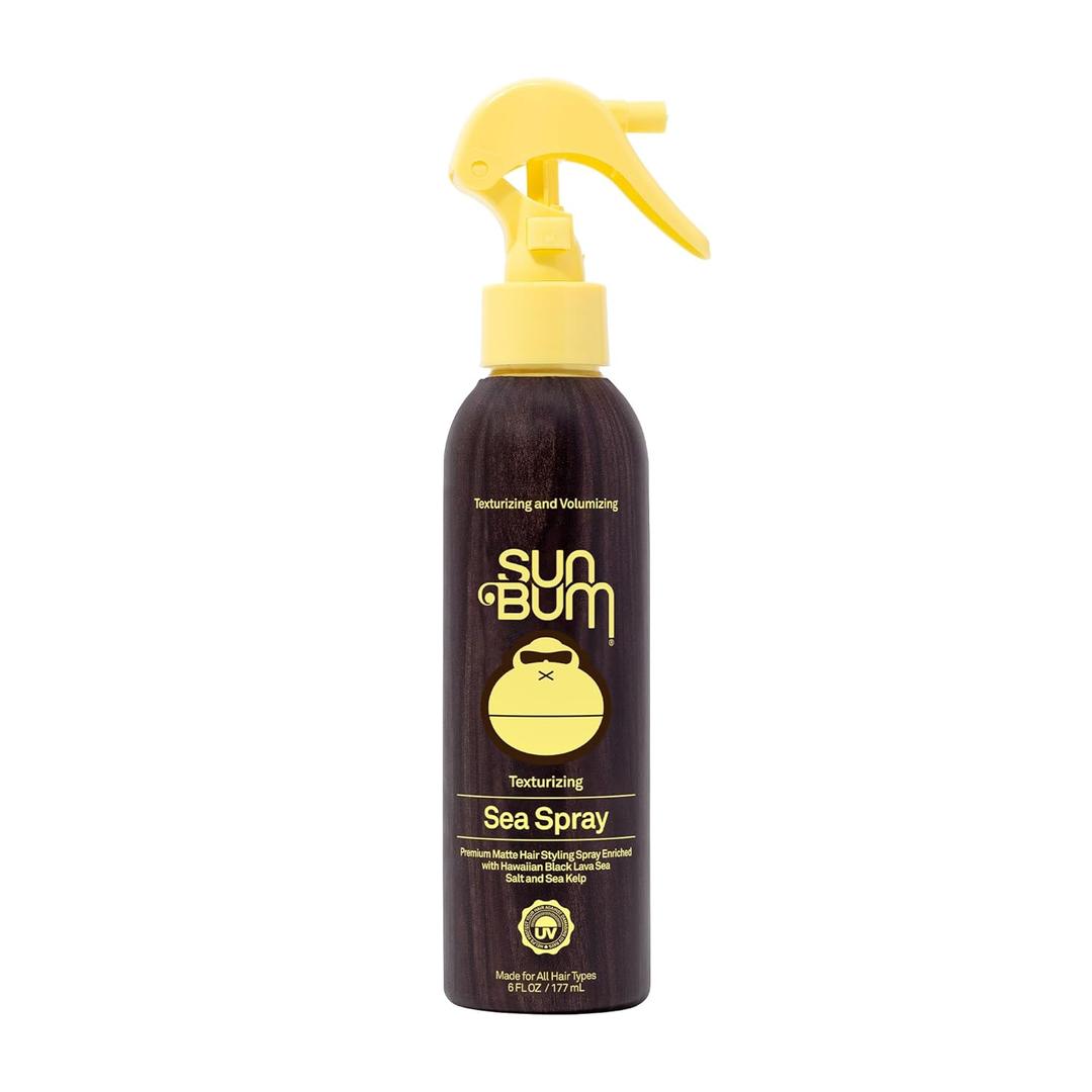 Sun Bum Sea Spray | Texturizing and Volumizing Sea Salt Spray | UV Protection With a Matte Finish | Medium Hold | For All Hair Types | 6 FL OZ Bottle | Texturizing, Volumizing, UV Protection, Matte Finish, All Hair Types, 6 FL OZ