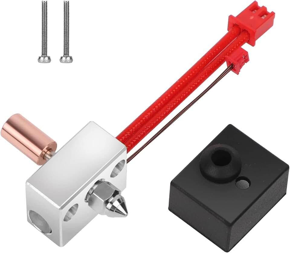 Creality Official Sprite Extruder Upgrade Heater Block Kit High Temperature Pro 300℃ Titanium Heatbreak Plated Copper Nozzle Compatible with Creality Ender 3 S1/Ender3 S1 Pro/CR10 Smart Pro