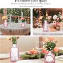 Glass Bud Vases Set of 64 - Pink Assorted Small Mini Glass Vases for Flowers, Crystal Vintage Vase Set, Bulk Centerpieces for Table Dcor, Wedding, Home and Events (Pink, 64 Pcs)