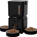 Automatic Cat Feeder for 3 Cats with Slow Feed, 6L Smart WiFi Pet Feeder, 2.4G & 5G Dual-Band, Battery Powered with 15-Day Battery Life, for Cats & Small Dogs (Black)