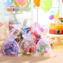 WenTao 100Pcs White Organza Bags, 2x3Inch Sheer Wedding Party Favor Bags with Drawstring, Jewelry Gift Bags Christmas Candy Pouches
