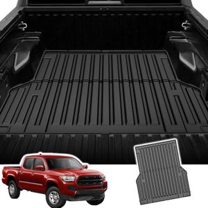 AOMSAZTO Tacoma 5FT Truck Bed Mat Bed Liner for 2005-2023 Toyota Tacoma 5FT Custom Fit Cargo Mat for 2005-2023 Tacoma Accessories All Weather Rubber Trunk Mat